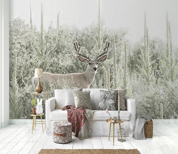 3D Deer Forest WC1720 Wall Murals