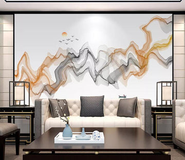 3D Wavy Shape WC1810 Wall Murals