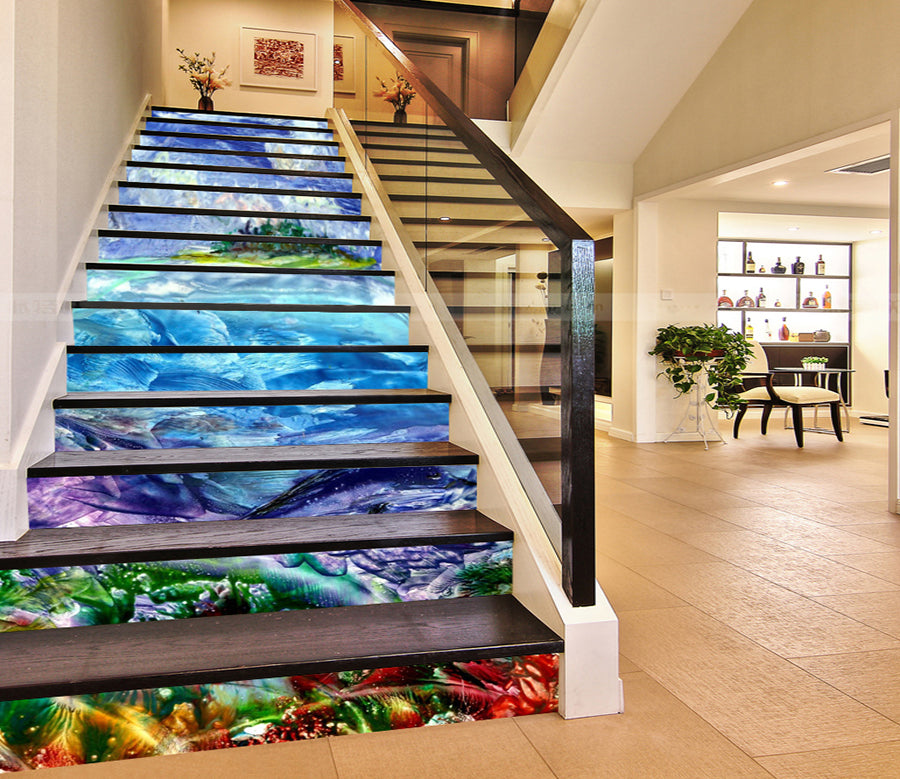 3D Dreamy And Beautiful Sea Bottom 139 Stair Risers
