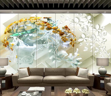 3D Jade Carving WC2301 Wall Murals