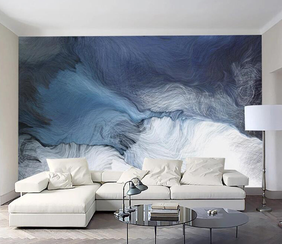 3D Navy Blue WC1335 Wall Murals