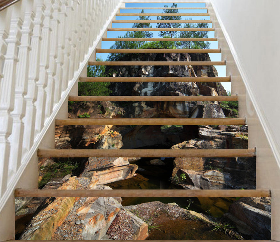 3D Tough Steep Rock Face 162 Stair Risers