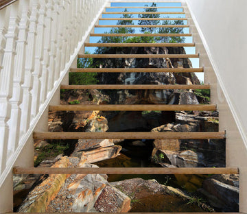 3D Tough Steep Rock Face 162 Stair Risers