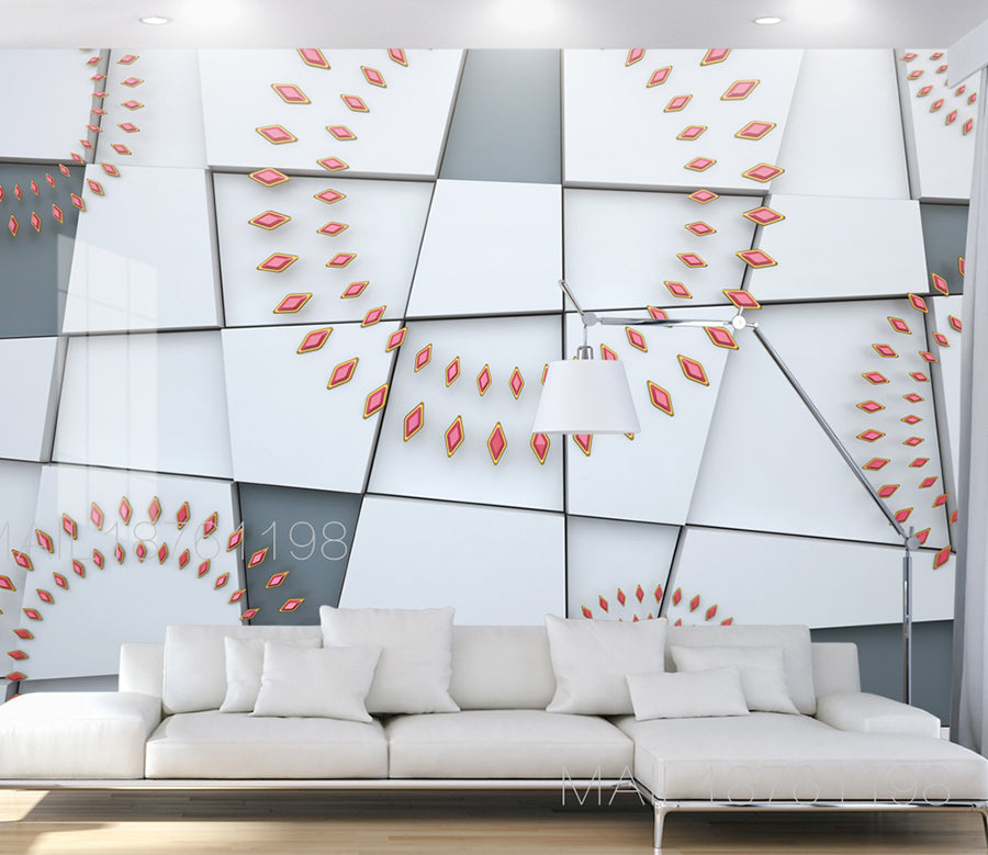 3D Ruby Pattern WG422 Wall Murals