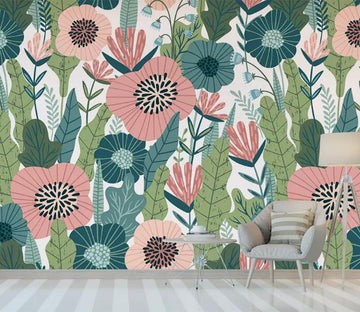 3D Flower Leaf WG1139 Wall Murals