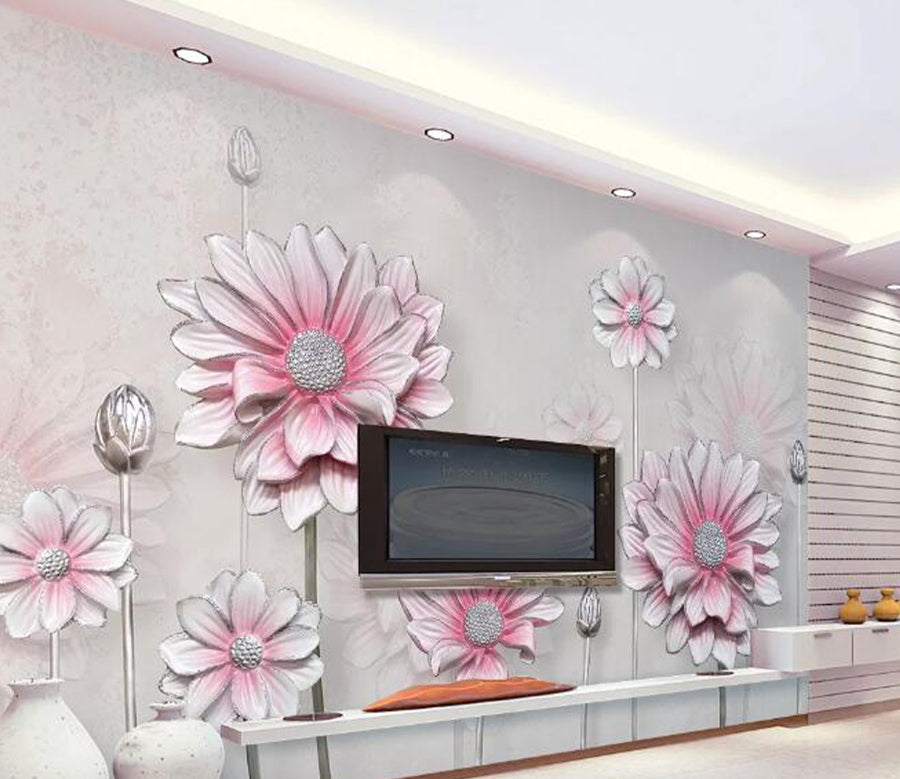 3D Powder Lotus WG610 Wall Murals