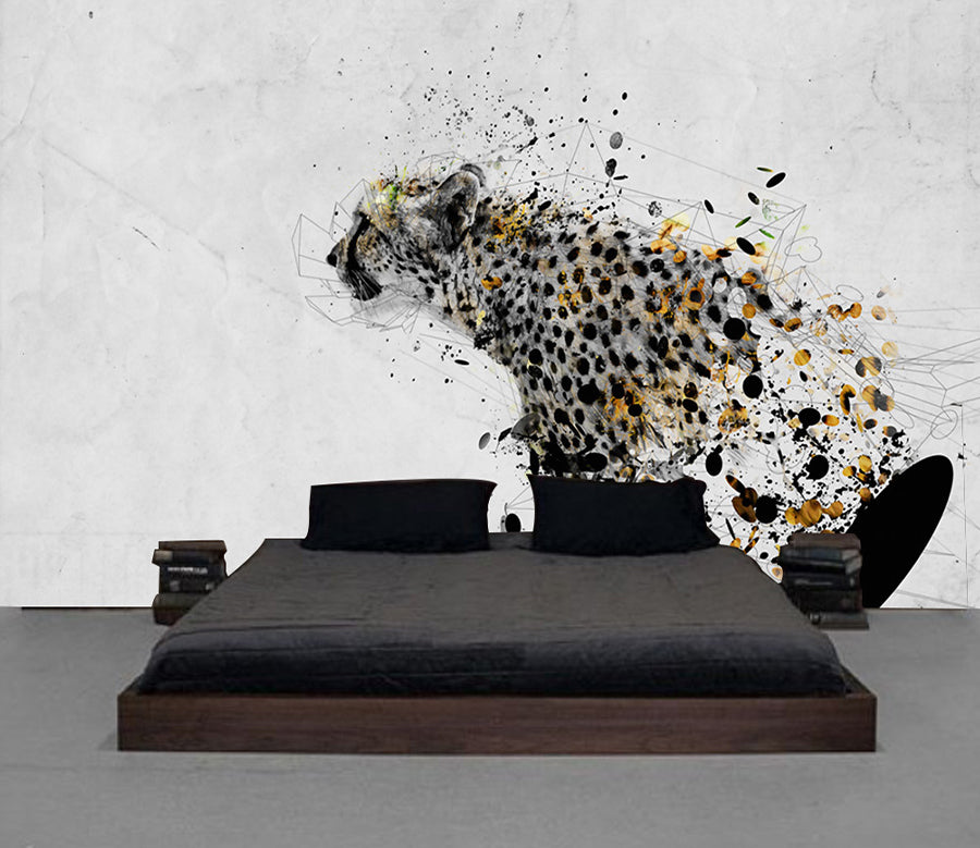 3D Petal Leopard WG352 Wall Murals