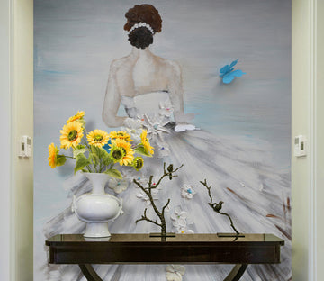 3D Wedding Dress WG104 Wall Murals