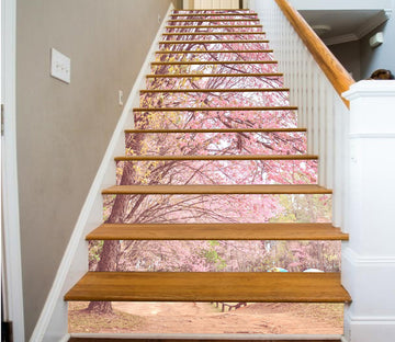 3D Romantic Sakura 133 Stair Risers