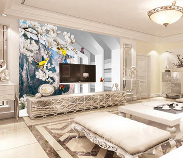 3D Mountain Bird WC1318 Wall Murals