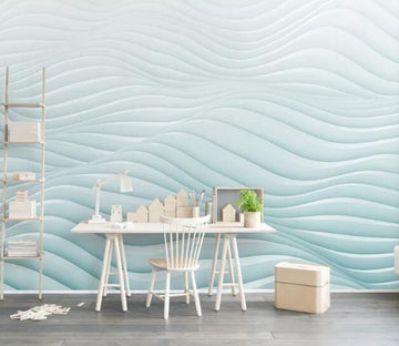 3D White Wave WG650 Wall Murals