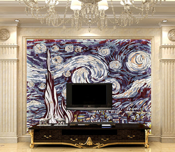 3D Mosaic Flower WG482 Wall Murals