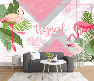 3D Cute Flamingo WG1172 Wall Murals