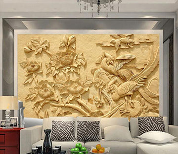 3D Embossed Bird WC1292 Wall Murals