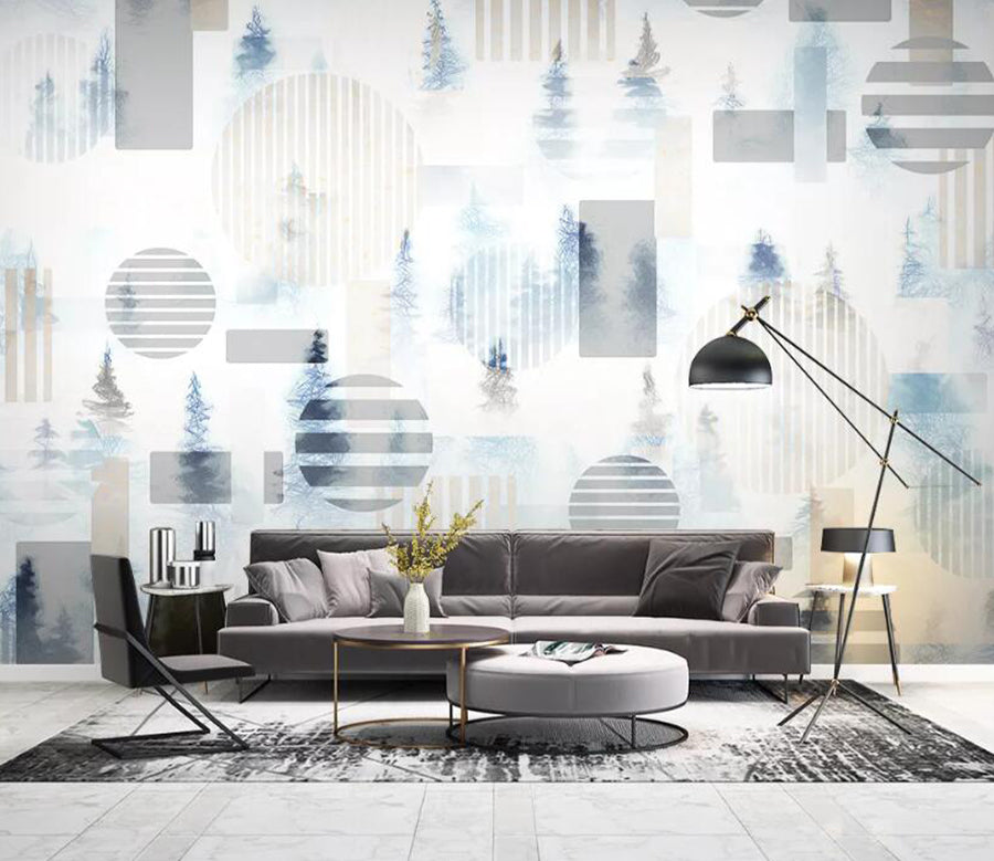 3D Round Stripe WC2603 Wall Murals