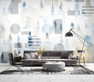 3D Round Stripe WC2603 Wall Murals