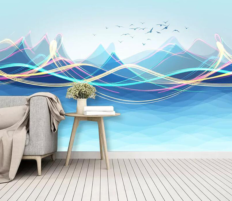3D Color Mountain WC2204 Wall Murals