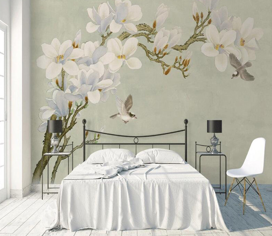 3D Floral Bird WC1782 Wall Murals