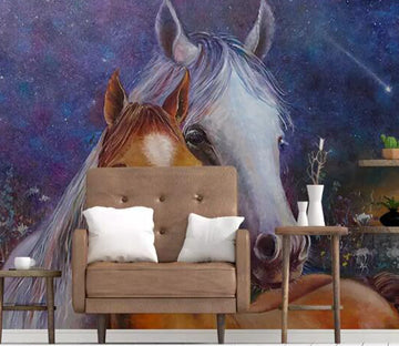 3D White Horse WG1086 Wall Murals