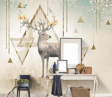 3D Deer Triangle WC1745 Wall Murals