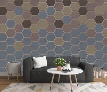 3D Colored Hexagon WC2576 Wall Murals