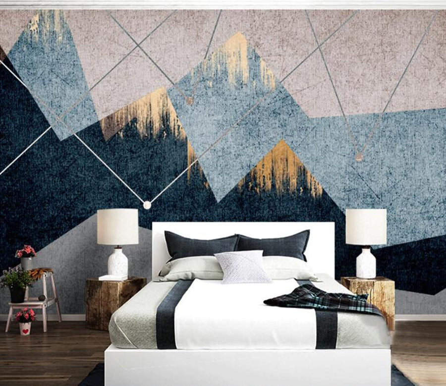 3D Black Triangle WC2381 Wall Murals