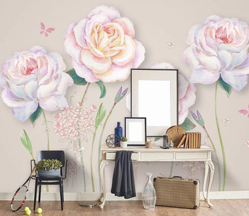 3D Pink Flower WC1997 Wall Murals