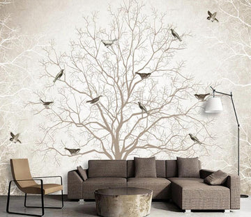 3D Plant Bird WC1299 Wall Murals