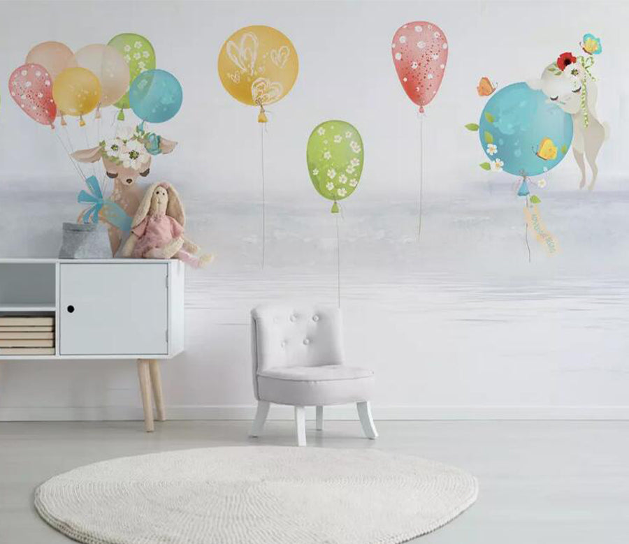 3D Balloon Deer WG863 Wall Murals