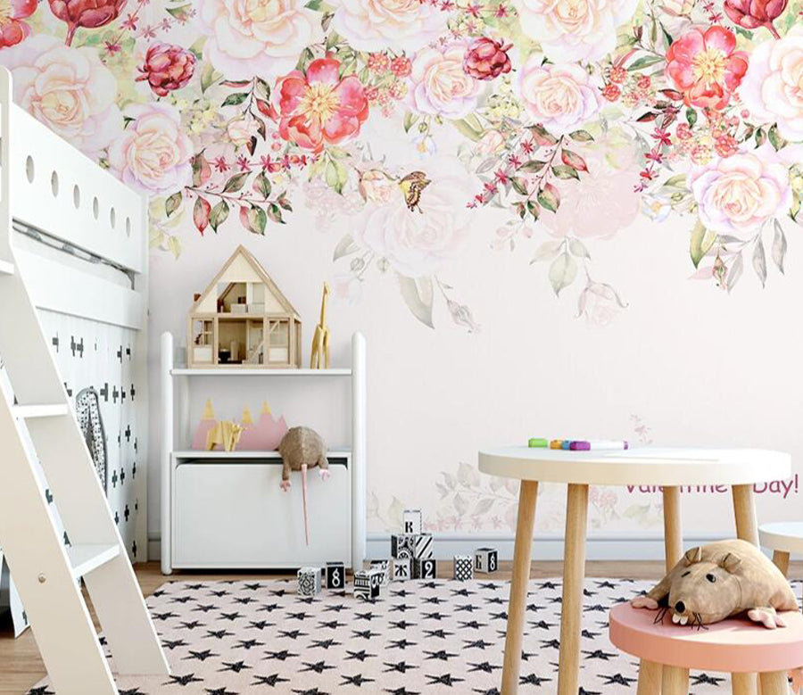 3D Rose Flower Sea WC2269 Wall Murals