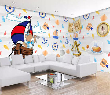 3D Bear Telescope WC1418 Wall Murals