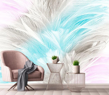 3D Colored Feather WC1733 Wall Murals