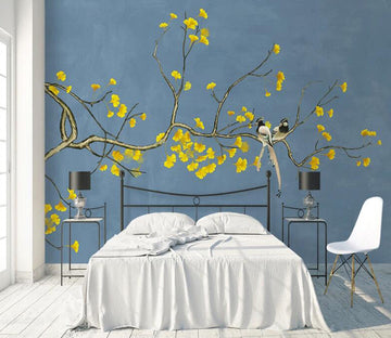 3D Yellow Flower WC1785 Wall Murals