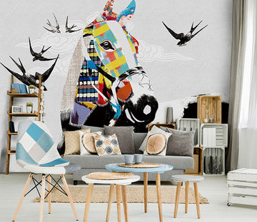 3D Swallow Horse WG345 Wall Murals