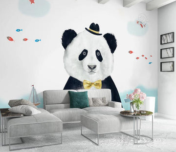 3D Cartoon Panda WC1371 Wall Murals