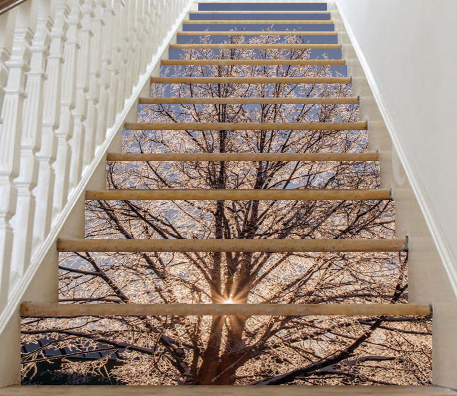 3D Daylight Pink Flowers 119 Stair Risers