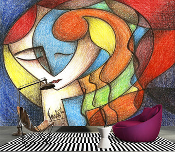 3D Embossed Woman WG340 Wall Murals