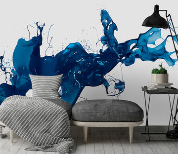 3D Blue Ink Sway WG349 Wall Murals