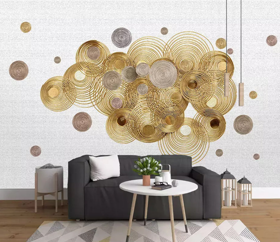 3D Gold Coil WG984 Wall Murals
