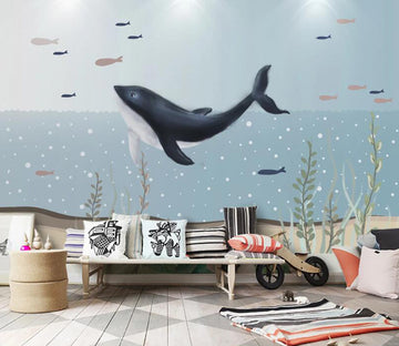 3D Undersea Whale WC2071 Wall Murals