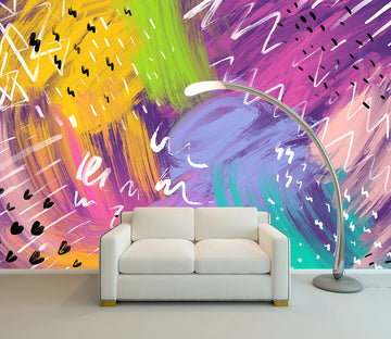 3D Color Graffiti WG415 Wall Murals