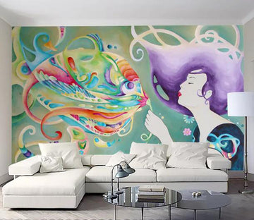 3D Colored Flower WG505 Wall Murals
