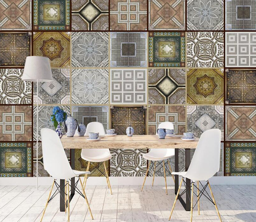 3D Tile Pattern WC2178 Wall Murals