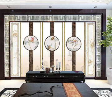 3D Screen Lotus WG1273 Wall Murals