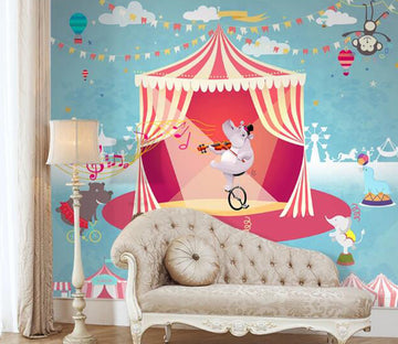3D Violin Hippo WC1470 Wall Murals