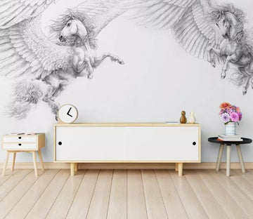 3D Horse Wings WG832 Wall Murals