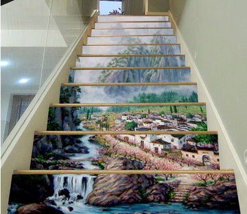 3D Mountain Village 070 Stair Risers