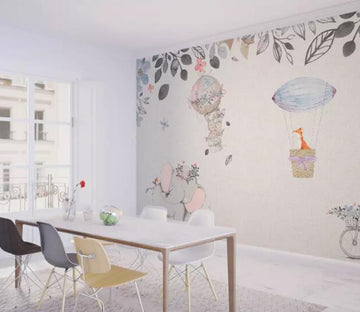 3D Elephant Bunny WG509 Wall Murals