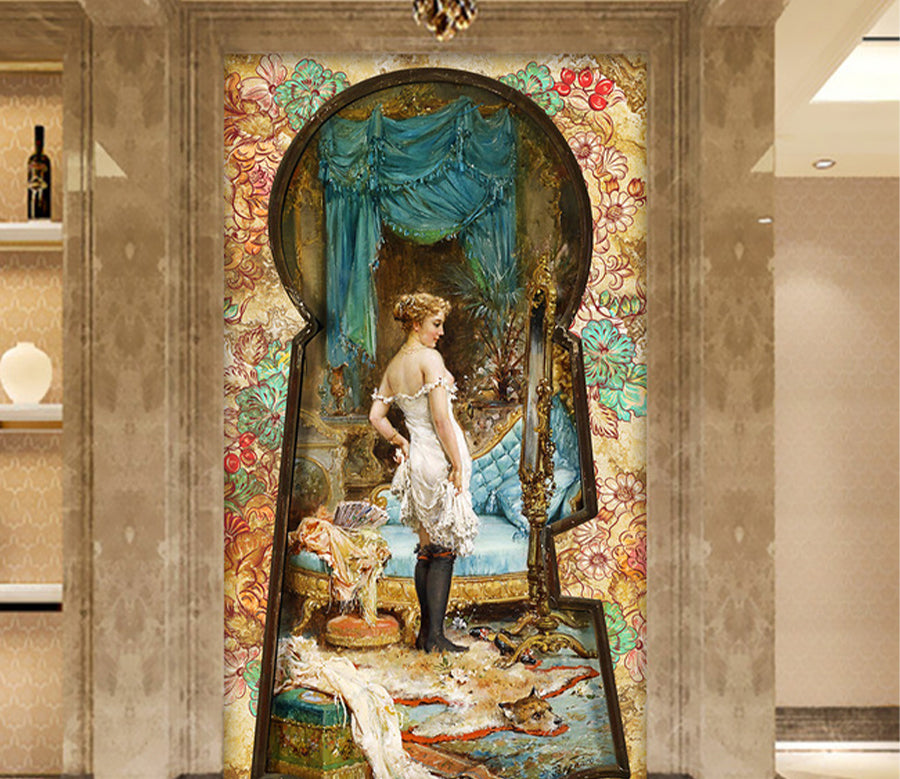 3D Princess Wedding Dress WG055 Wall Murals