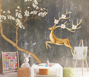 3D Plum Fawn WC2292 Wall Murals